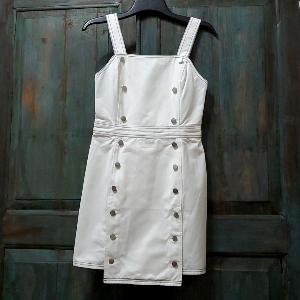 BLDWN ZOE BUTTON FRONT DENIM DRESS, Size Medium. NWOT - Picture 4 of 12